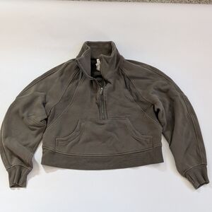 Lululemon Scuba Oversized Funnel Neck, XS/S Army Green